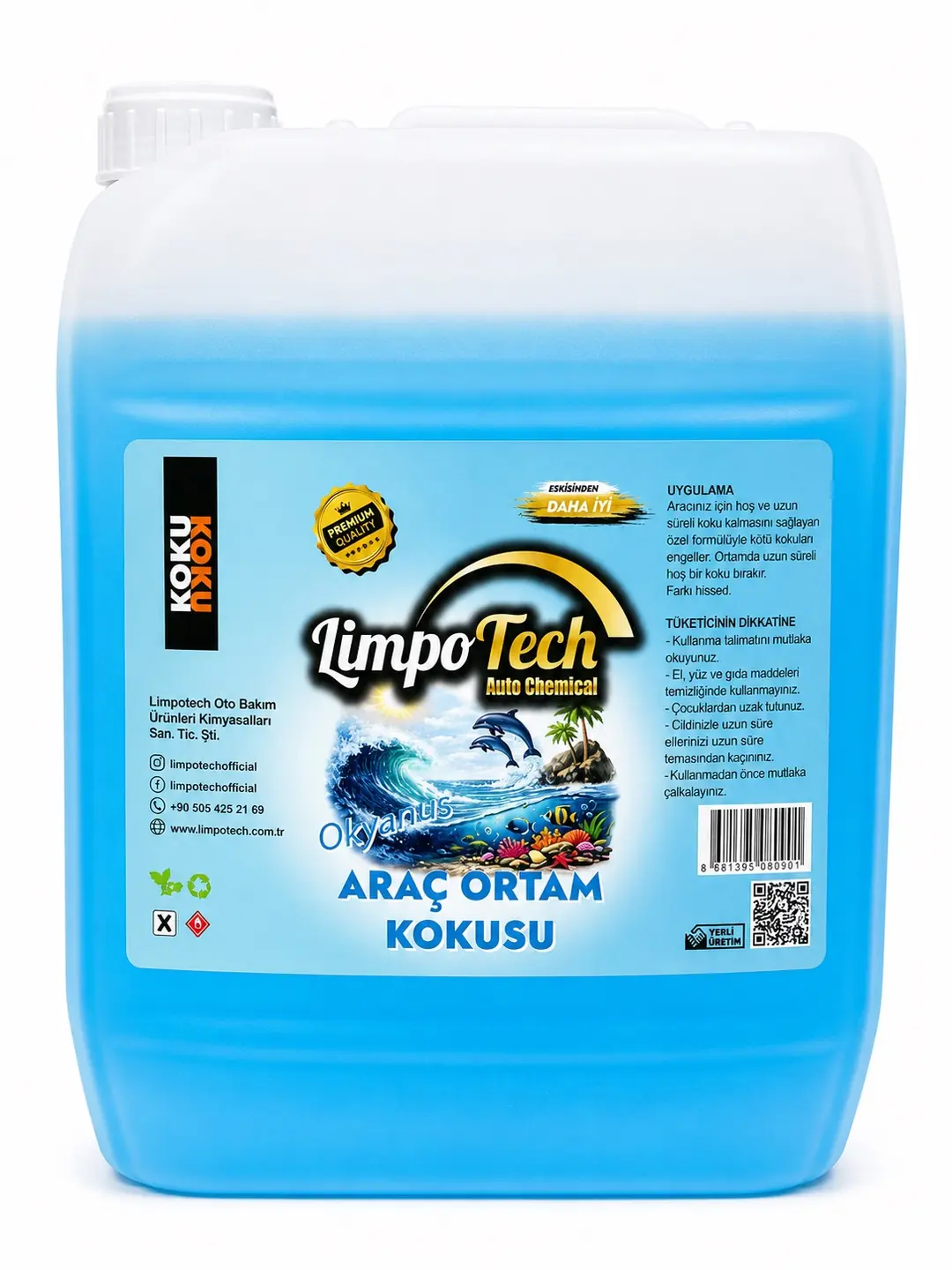 Limpotech Araç Ortam Kokusu - Okyanus 5 KG