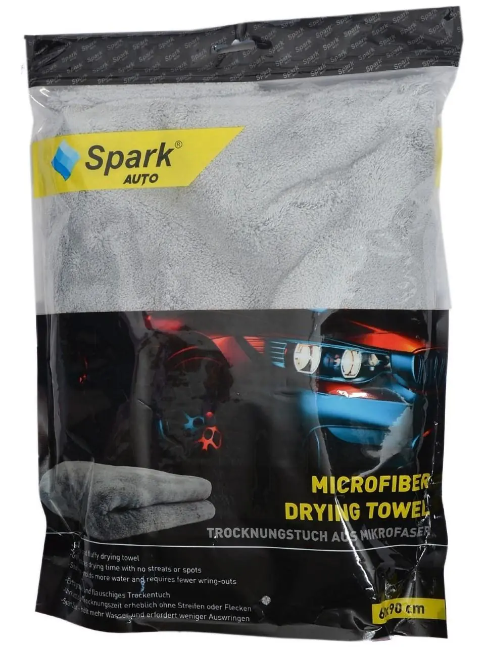 Spark Mikrofiber Oto Kurulama Ve Temizlik Bezi Büyük Boy 60x90 Cm