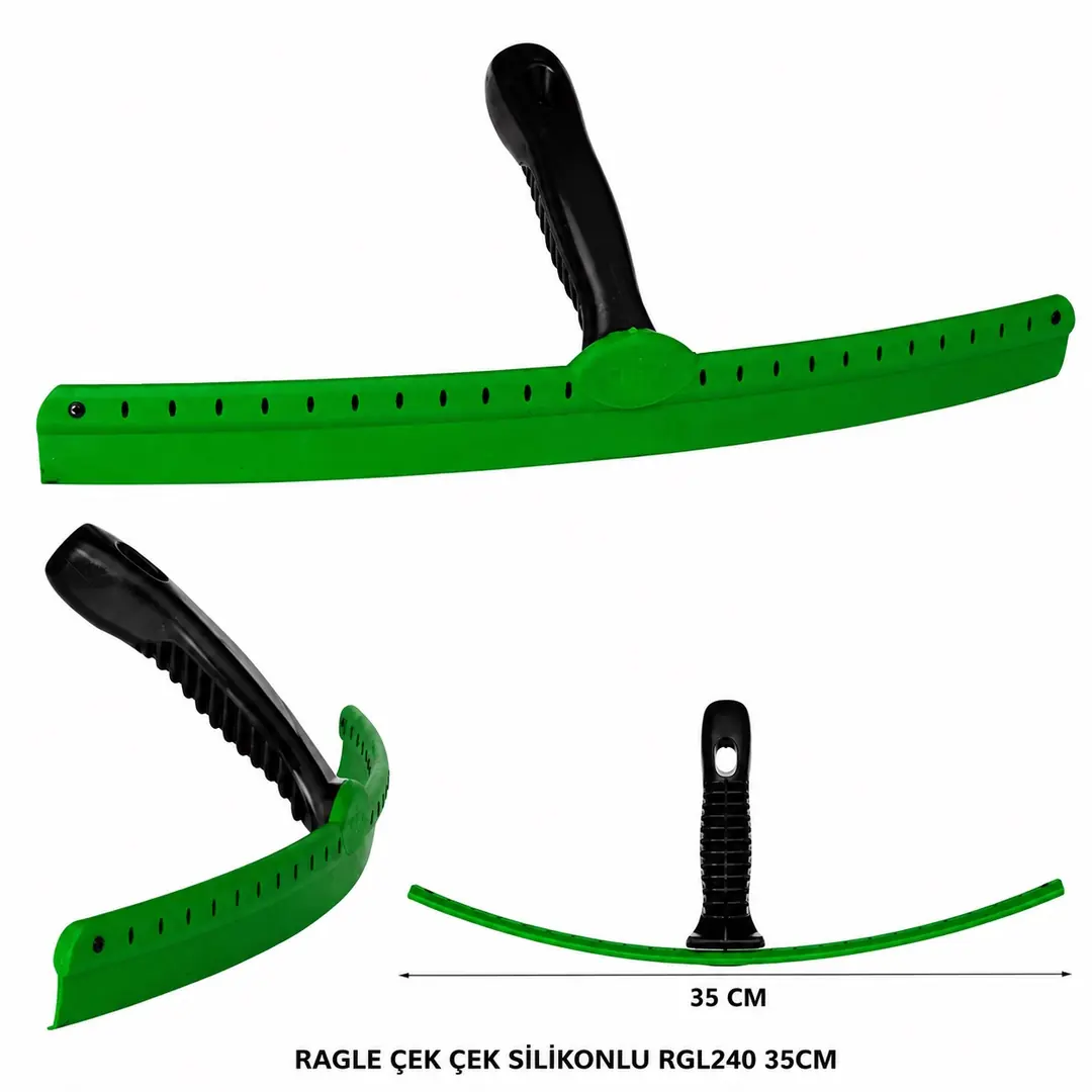 Wipe-N-Shine Saplı Silikon Geniş Su Çekçek Cam Filmi Uygulama Aparatı 18x35cm RGL240