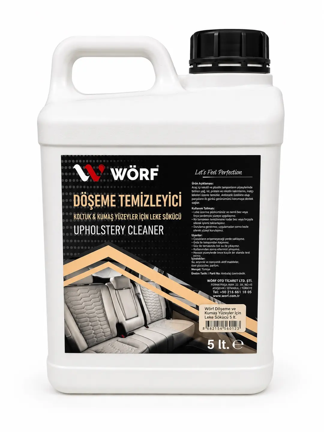 Wörf Döşeme ve Koltuk Temizleyici Leke Sökücü 5 LT.