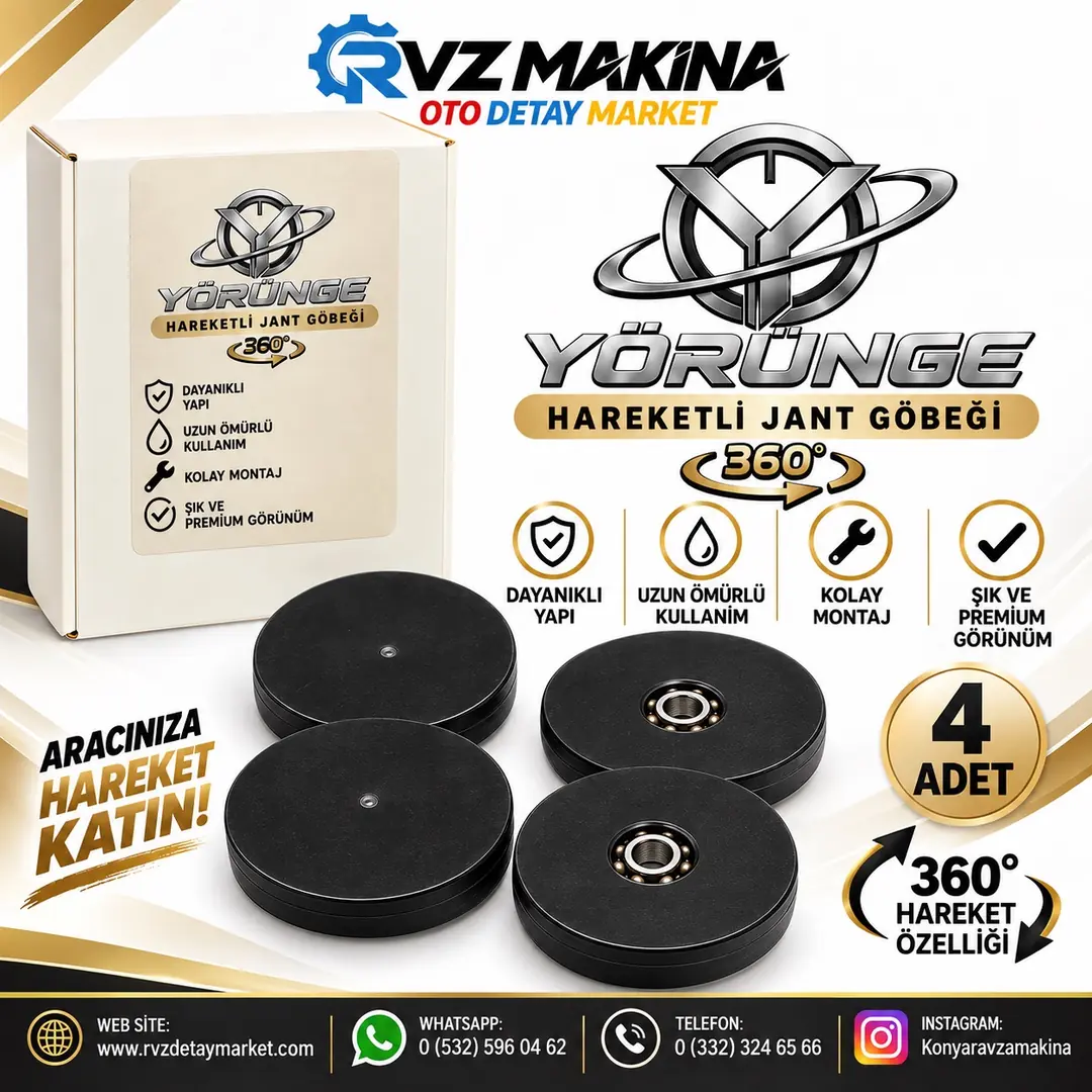 Yörünge 360° Hareketli Jant Göbeği | 5.5 Cm Jant Göbeğine Uyumlu – 4 Adet